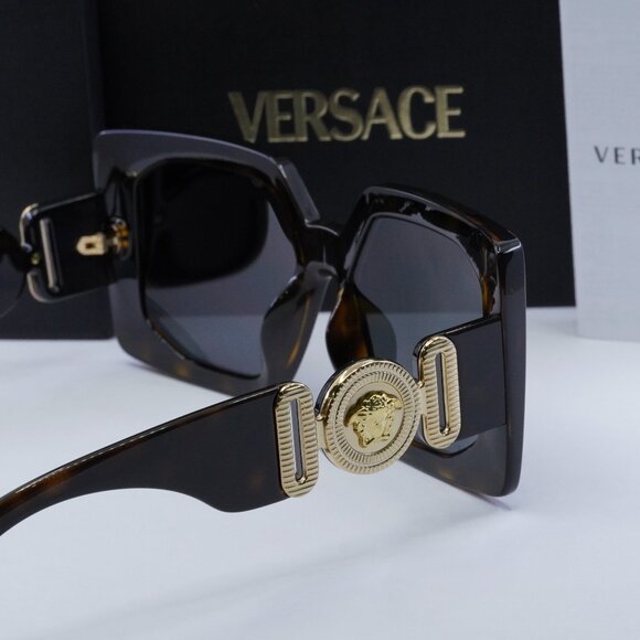 Versace VE4478U 108/87 Square Sunglasses - Havana/Dark Grey main image 4
